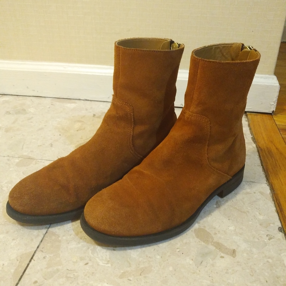 Zara camel nubuck boots - size 41 us 8